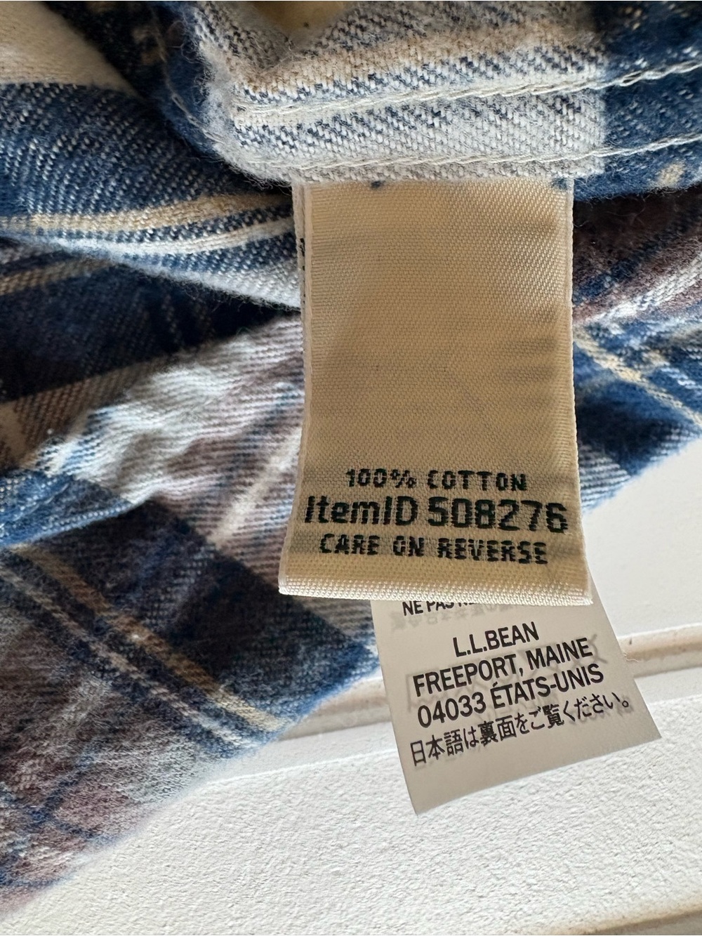 L.L. Bean Women’s Scotch Plaid Flannel Blue/Purple Size Small - Picture 7 of 7